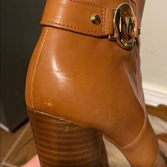 Michael Kors Tan Open Toe Heeled Booties - Picture 8 of 8